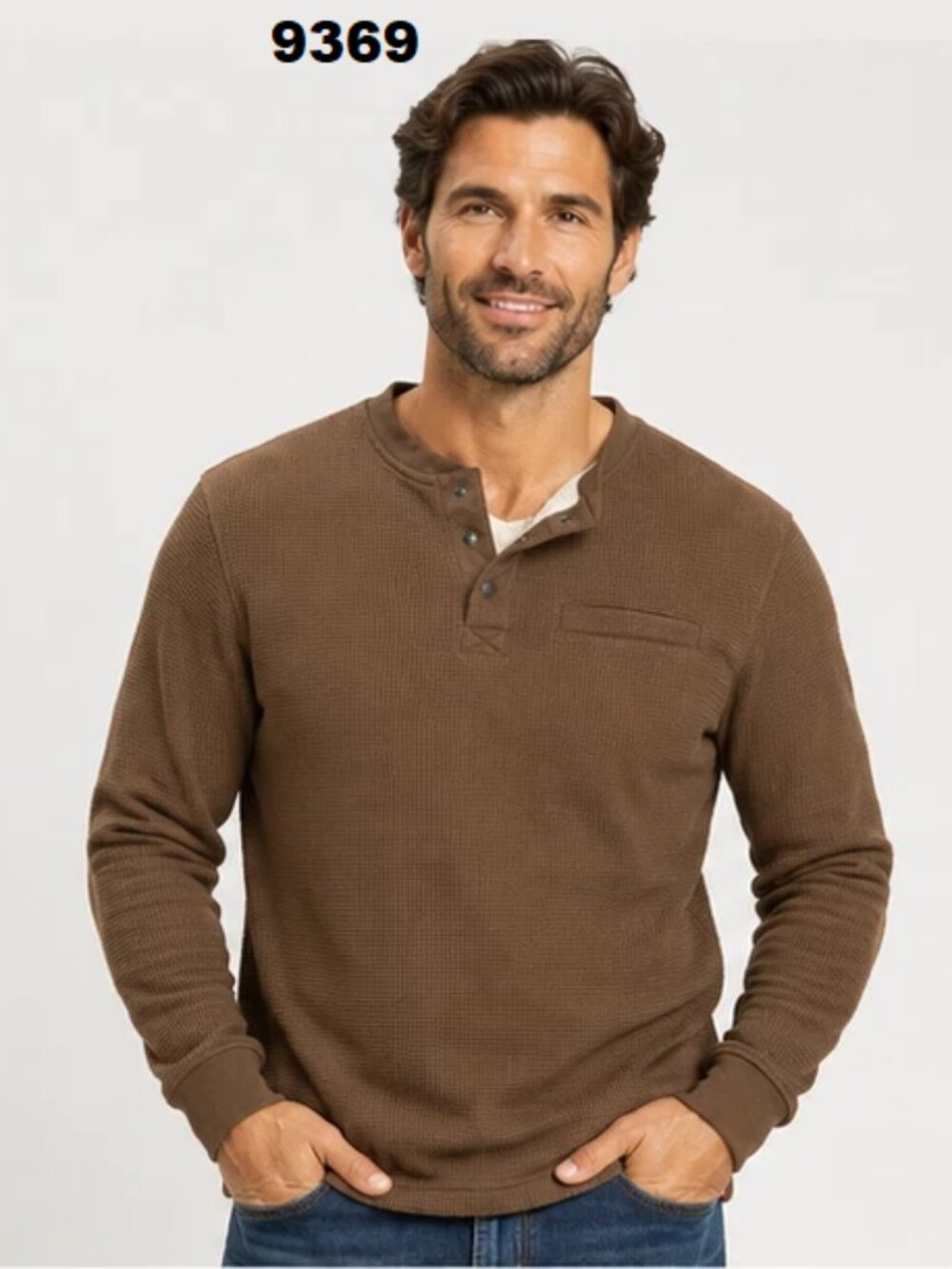 NWT The American Outdoorsman Men's Small Sherpa Lined Waffle Henley Shirt Jacket